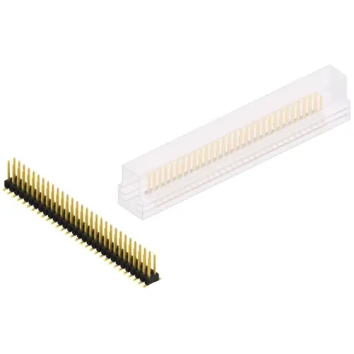 Stiftleiste, 60-polig, RM 2.54 mm, abgewinkelt, schwarz, SL11SMD07860GSM Preisknaller