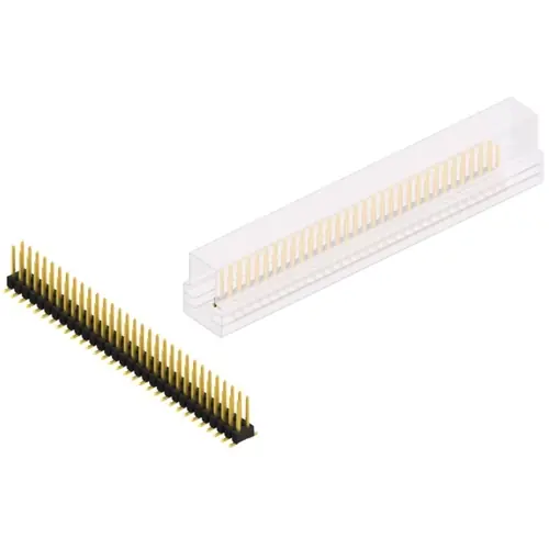 Stiftleiste, 62-polig, RM 2.54 mm, abgewinkelt, schwarz, SL11SMD07862GSM Super-Preis