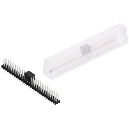 Echt Stiftleiste, 62-polig, RM 2.54 mm, abgewinkelt, schwarz, SL11SMD07862ZBSM