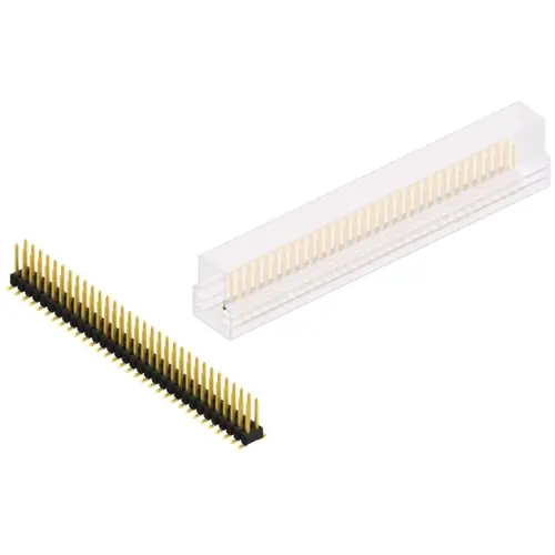 Abverkauf Stiftleiste, 64-polig, RM 2.54 mm, abgewinkelt, schwarz, SL11SMD07864GSM