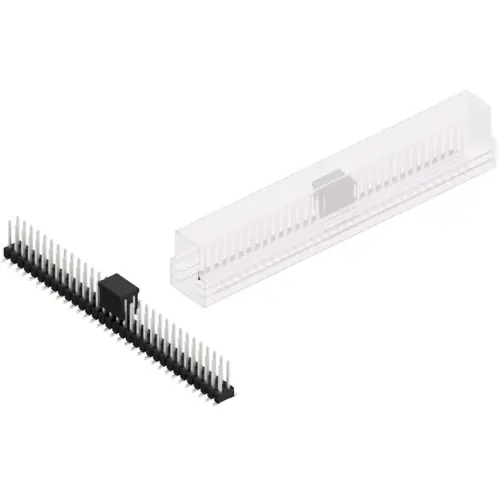 Markenprodukt Stiftleiste, 64-polig, RM 2.54 mm, abgewinkelt, schwarz, SL11SMD07864ZBSM