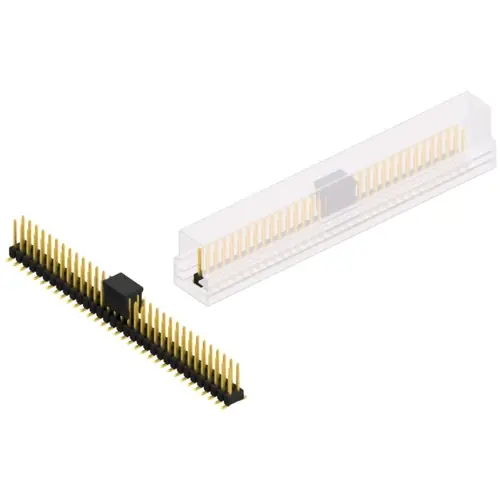 Stiftleiste, 66-polig, RM 2.54 mm, abgewinkelt, schwarz, SL11SMD07866GBSM Markenprodukt