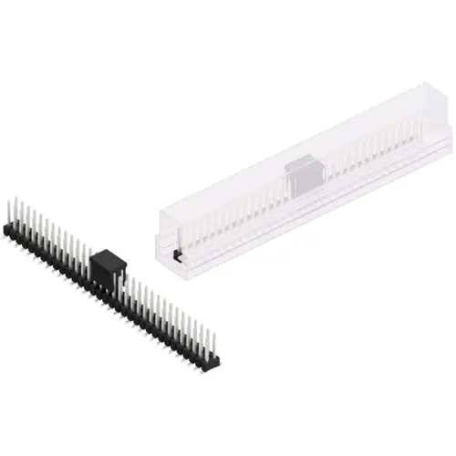 Neu Im Sortiment Stiftleiste, 66-polig, RM 2.54 mm, abgewinkelt, schwarz, SL11SMD07866ZBSM