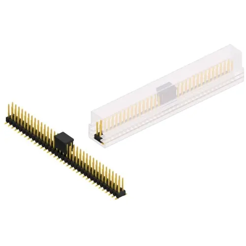 Versand Am Gleichen Tag Stiftleiste, 70-polig, RM 2.54 mm, abgewinkelt, schwarz, SL11SMD07870GBSM