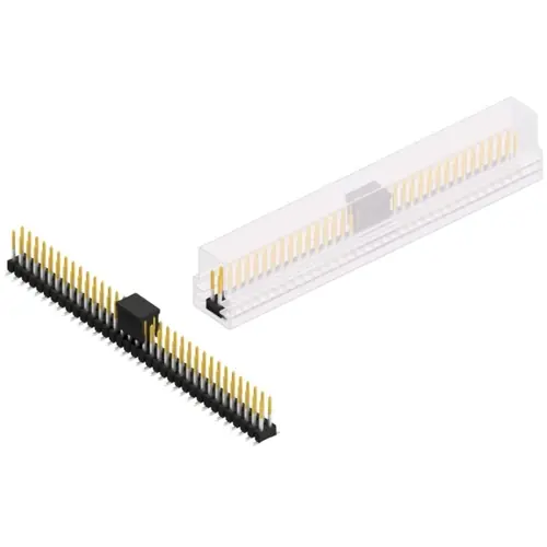 Stiftleiste, 70-polig, RM 2.54 mm, abgewinkelt, schwarz, SL11SMD07870SBSM Markenware