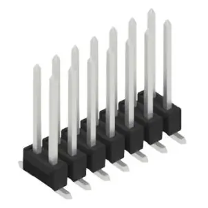 Bestpreis Stiftleiste, 14-polig, RM 2.54 mm, abgewinkelt, schwarz, 10049853