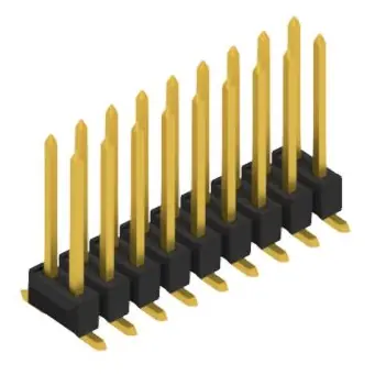 Preisknaller Stiftleiste, 18-polig, RM 2.54 mm, abgewinkelt, schwarz, 10049865