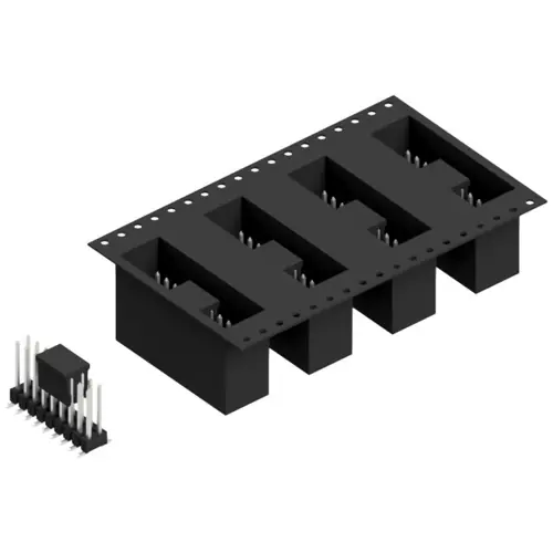 Stiftleiste, 18-polig, RM 2.54 mm, abgewinkelt, schwarz, SL11SMD10418ZBTR Online Kaufen