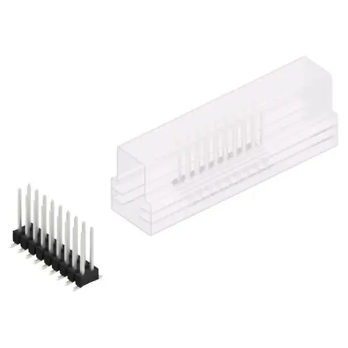 Stiftleiste, 18-polig, RM 2.54 mm, abgewinkelt, schwarz, 10049874 Bestseller