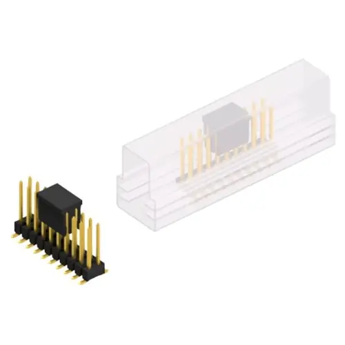 Stiftleiste, 20-polig, RM 2.54 mm, abgewinkelt, schwarz, 10049876 Wochenendangebot