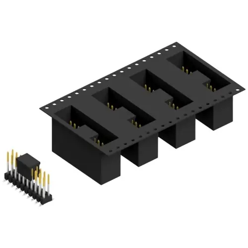 Beliebt Stiftleiste, 20-polig, RM 2.54 mm, abgewinkelt, schwarz, SL11SMD10420SBTR