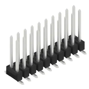 Zertifiziert Stiftleiste, 20-polig, RM 2.54 mm, abgewinkelt, schwarz, 10131874