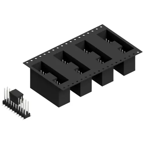 Neu Stiftleiste, 20-polig, RM 2.54 mm, abgewinkelt, schwarz, SL11SMD10420ZBTR