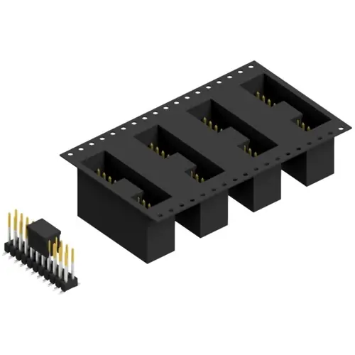 Stiftleiste, 22-polig, RM 2.54 mm, abgewinkelt, schwarz, SL11SMD10422SBTR Meistverkauft