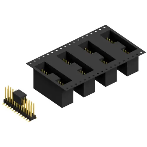 Stiftleiste, 24-polig, RM 2.54 mm, abgewinkelt, schwarz, SL11SMD10424GBTR Direkt Vom Hersteller