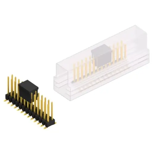 Ausverkauf Stiftleiste, 26-polig, RM 2.54 mm, abgewinkelt, schwarz, 10049904
