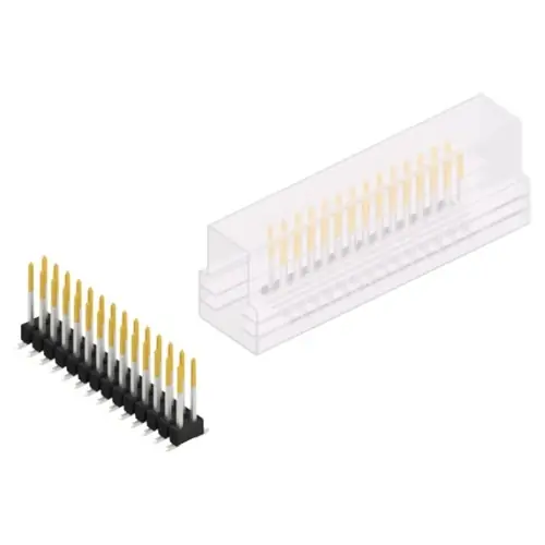 Stiftleiste, 28-polig, RM 2.54 mm, abgewinkelt, schwarz, 10049917 Expressversand