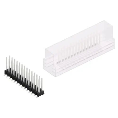 Ausverkauf Stiftleiste, 28-polig, RM 2.54 mm, abgewinkelt, schwarz, 10049920