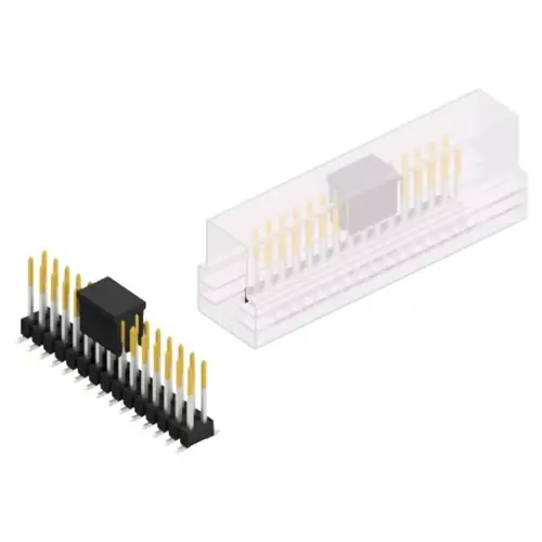 Stiftleiste, 30-polig, RM 2.54 mm, abgewinkelt, schwarz, 10049926 Garantierte Lieferung