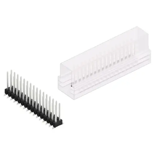 Geprüft Stiftleiste, 32-polig, RM 2.54 mm, abgewinkelt, schwarz, 10049939