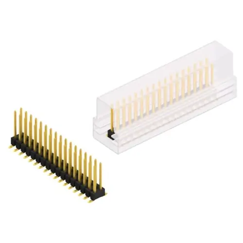 Markenware Stiftleiste, 34-polig, RM 2.54 mm, abgewinkelt, schwarz, 10049942