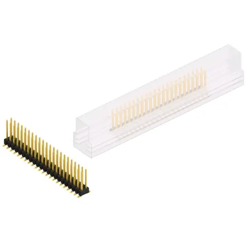 Schneller Versand Stiftleiste, 44-polig, RM 2.54 mm, abgewinkelt, schwarz, SL11SMD10444GSM