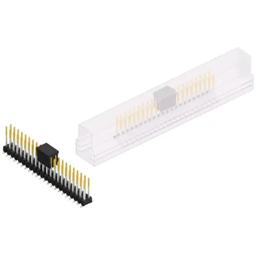 Stiftleiste, 44-polig, RM 2.54 mm, abgewinkelt, schwarz, SL11SMD10444SBSM Preisknaller