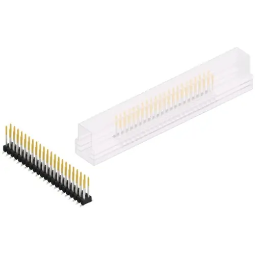 Stiftleiste, 44-polig, RM 2.54 mm, abgewinkelt, schwarz, SL11SMD10444SSM Kostenfreie Lieferung