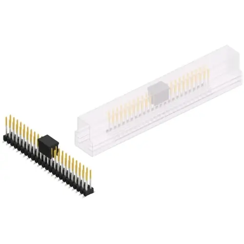 Preisreduziert Stiftleiste, 48-polig, RM 2.54 mm, abgewinkelt, schwarz, SL11SMD10448SBSM