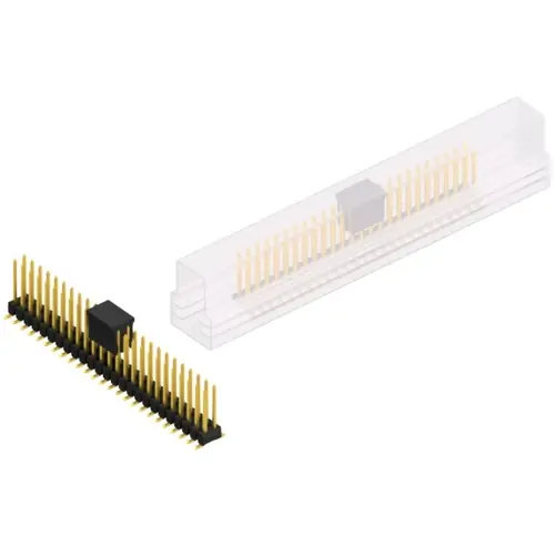 Stiftleiste, 50-polig, RM 2.54 mm, abgewinkelt, schwarz, SL11SMD10450GBSM Preis Gesenkt