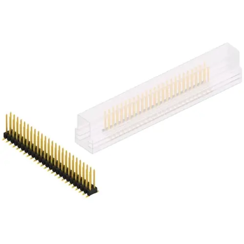 Sale Stiftleiste, 50-polig, RM 2.54 mm, abgewinkelt, schwarz, SL11SMD10450GSM