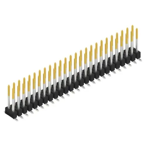 Preisreduziert Stiftleiste, 50-polig, RM 2.54 mm, abgewinkelt, schwarz, SL11SMD10450S