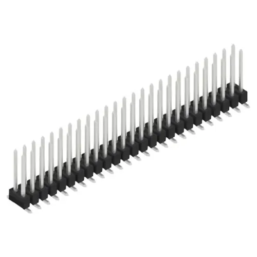 Stiftleiste, 50-polig, RM 2.54 mm, abgewinkelt, schwarz, SL11SMD10450Z Zertifiziert