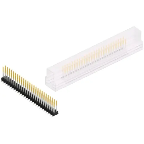 Stiftleiste, 52-polig, RM 2.54 mm, abgewinkelt, schwarz, SL11SMD10452SSM Highlight