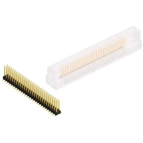 Stiftleiste, 54-polig, RM 2.54 mm, abgewinkelt, schwarz, SL11SMD10454GSM Sale