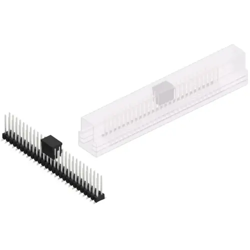 Sofort Bestellen Stiftleiste, 54-polig, RM 2.54 mm, abgewinkelt, schwarz, SL11SMD10454ZBSM