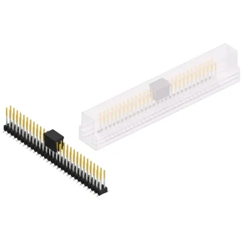 Stiftleiste, 58-polig, RM 2.54 mm, abgewinkelt, schwarz, SL11SMD10458SBSM Jetzt Kaufen