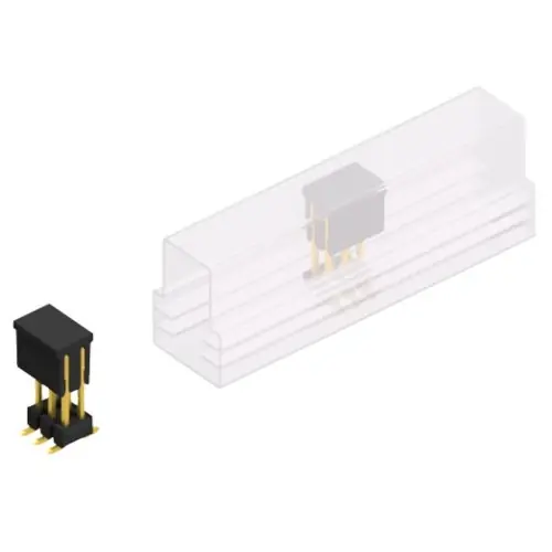 Stiftleiste, 6-polig, RM 2.54 mm, abgewinkelt, schwarz, 10049810 Begrenztes Angebot