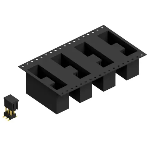 Stiftleiste, 6-polig, RM 2.54 mm, abgewinkelt, schwarz, SL11SMD1046GBTR Kostenloser Rückversand
