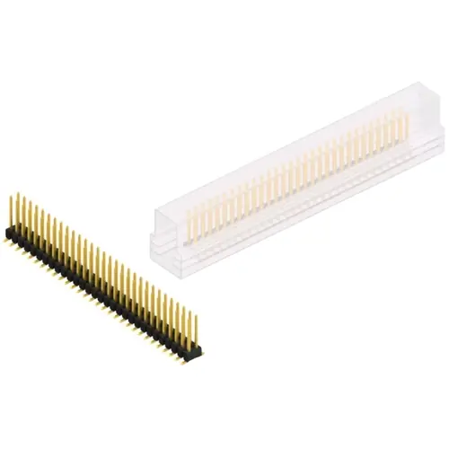 Günstig Stiftleiste, 60-polig, RM 2.54 mm, abgewinkelt, schwarz, SL11SMD10460GSM