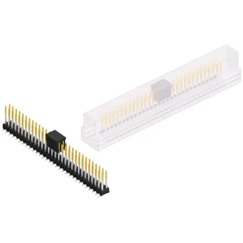 Kracherpreis Stiftleiste, 60-polig, RM 2.54 mm, abgewinkelt, schwarz, SL11SMD10460SBSM