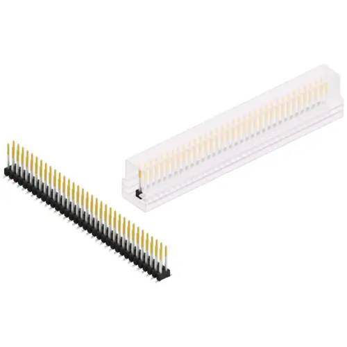 Geprüft Stiftleiste, 68-polig, RM 2.54 mm, abgewinkelt, schwarz, SL11SMD10468SSM