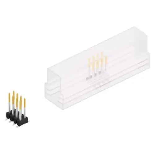 Billig Stiftleiste, 8-polig, RM 2.54 mm, abgewinkelt, schwarz, 10049823