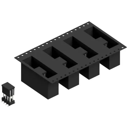 Stiftleiste, 8-polig, RM 2.54 mm, abgewinkelt, schwarz, SL11SMD1048ZBTR Günstig