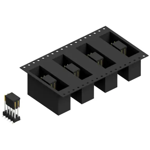 Stiftleiste, 10-polig, RM 2.54 mm, abgewinkelt, schwarz, SL11SMD13010SBTR Günstig