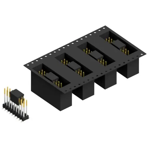 Gratis Versand Stiftleiste, 18-polig, RM 2.54 mm, abgewinkelt, schwarz, SL11SMD13018SBTR