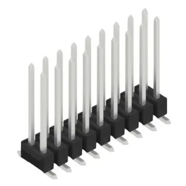 Stiftleiste, 18-polig, RM 2.54 mm, abgewinkelt, schwarz, 10050008 Letzte Chance