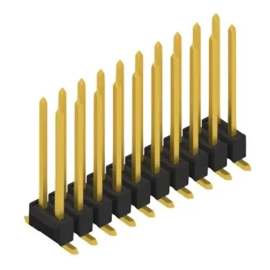 Meistverkauft Stiftleiste, 20-polig, RM 2.54 mm, abgewinkelt, schwarz, 10050009