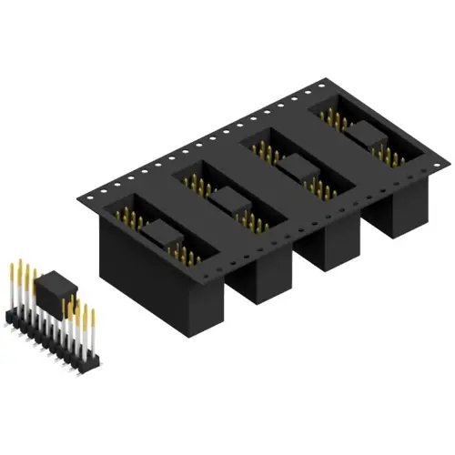 Bestpreis Stiftleiste, 22-polig, RM 2.54 mm, abgewinkelt, schwarz, SL11SMD13022SBTR