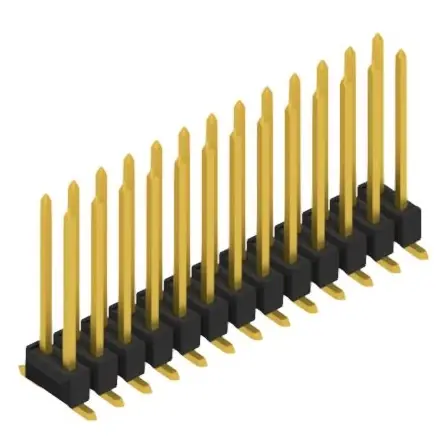 Abverkauf Stiftleiste, 26-polig, RM 2.54 mm, abgewinkelt, schwarz, 10050021